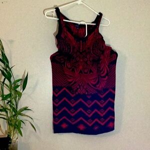 2 piece red black dress and top love